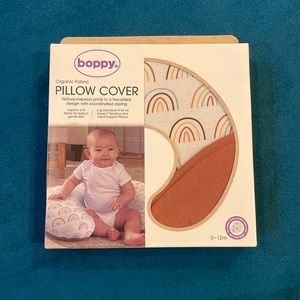 🧡💜 NIB Boppy Organic Fabric Pillow Cover on Spice Rainbows